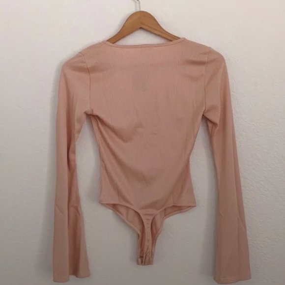 NWT Free People Charli Bodysuit Bell Sleeve - Picture 7 of 9